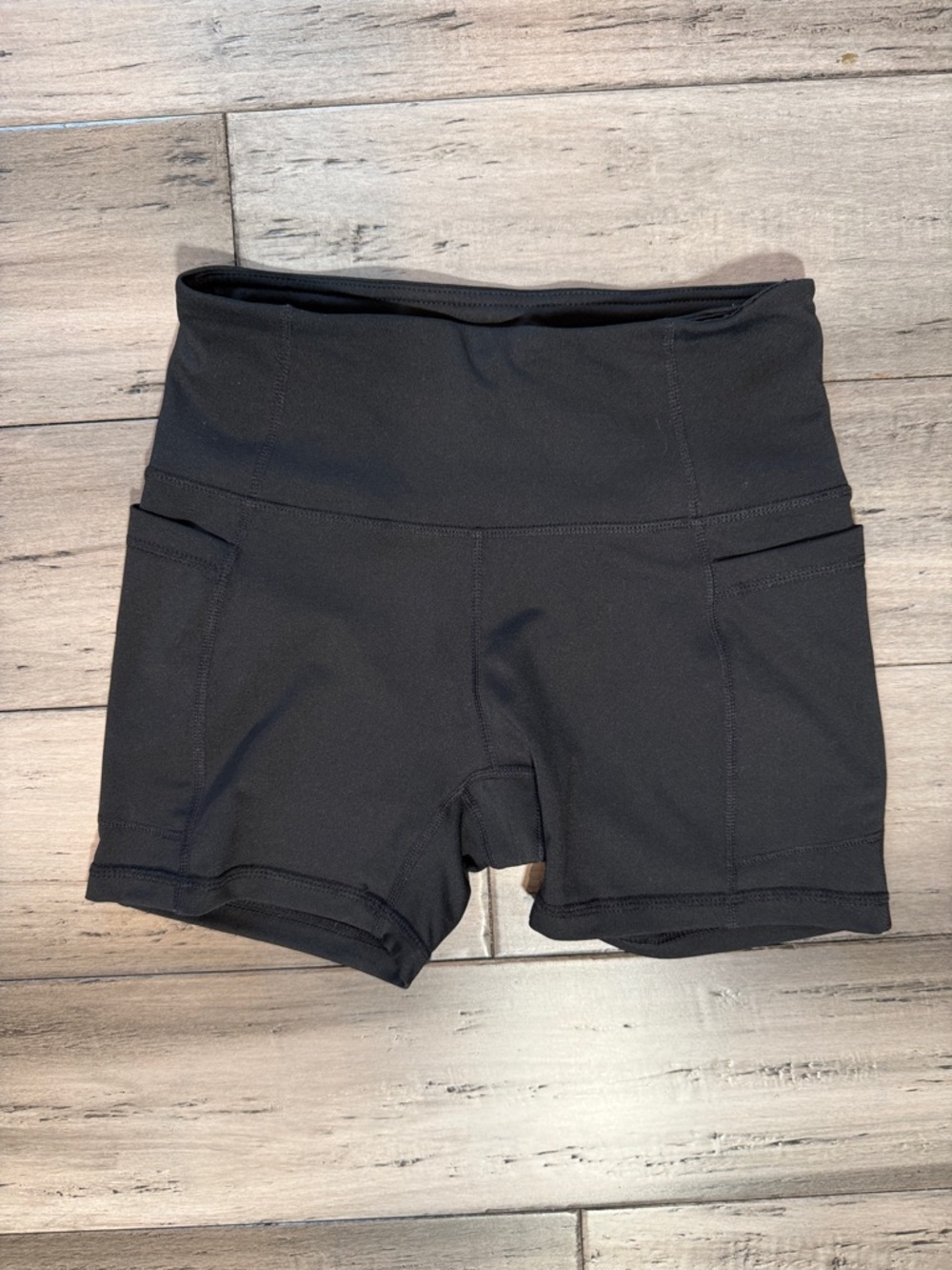 High-Rise Black Women's Performance Shorts